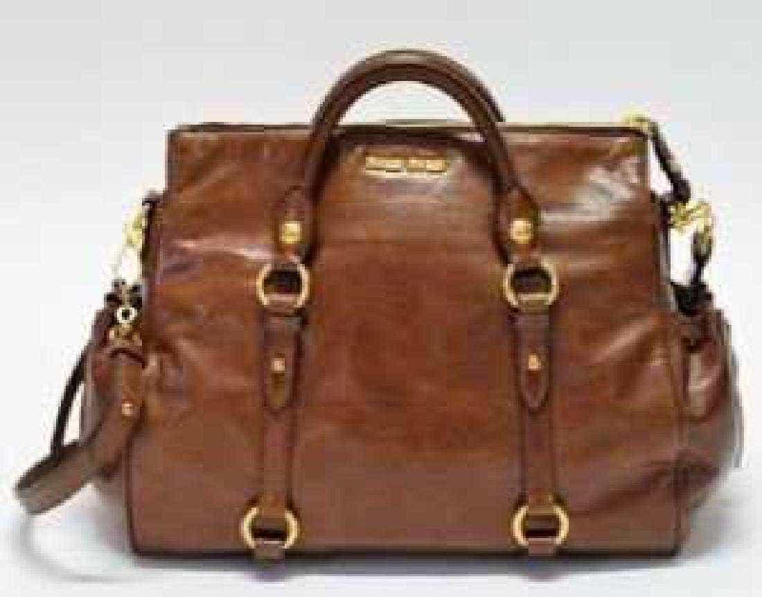 Miu Miu RN1091 Rosewood Vitello Shine Zipp-Palissandro (1 of 2)