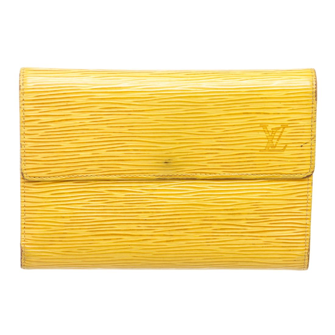 Louis Vuitton Yellow Epi Leather Compact Porte Tresor (1 of 9)