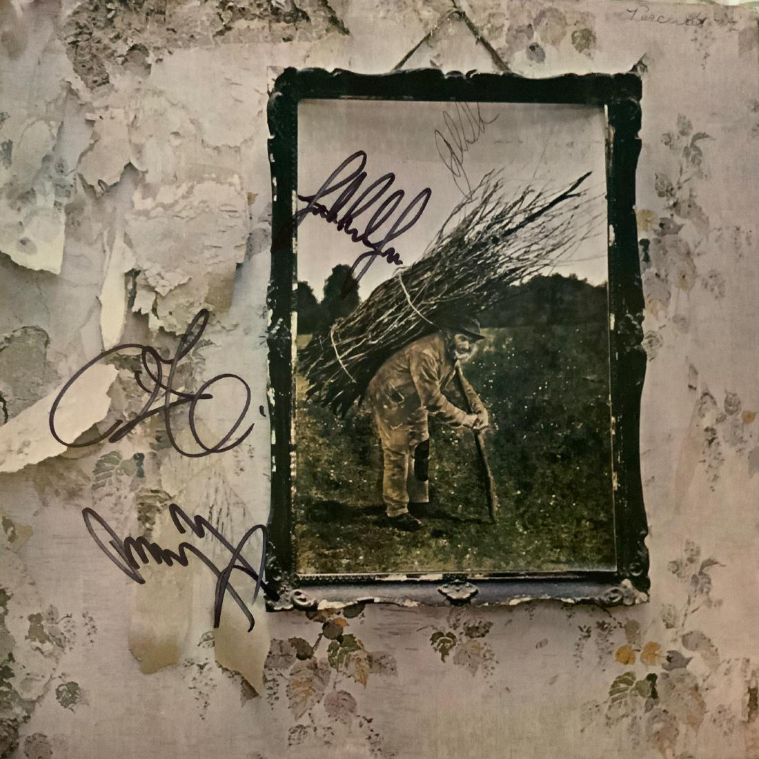 Signed Led Zeppelin Led Zeppelin IV Album: Signed by: Signed by Robert Plant, Jimmy Page, John Paul Jones