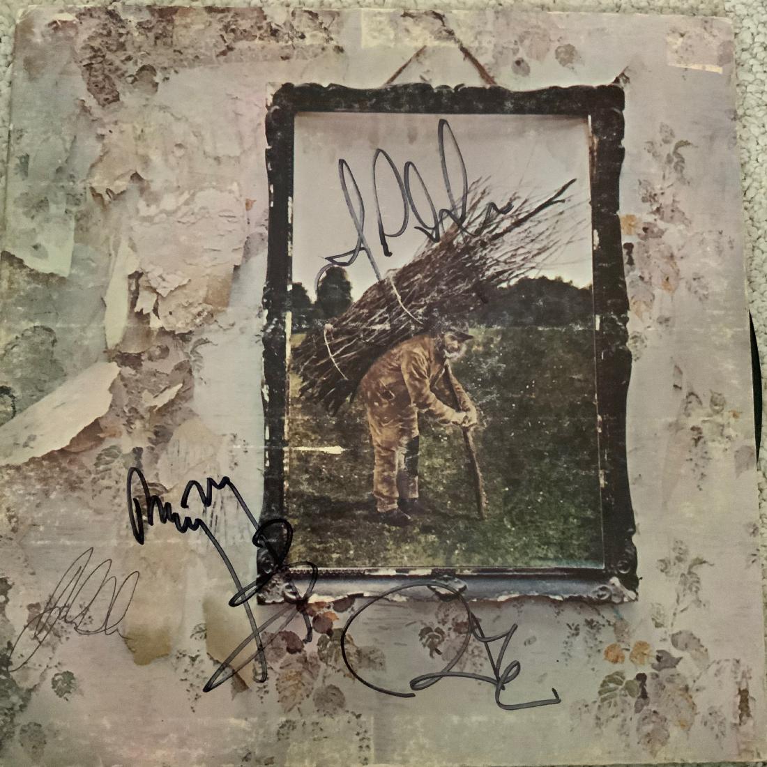 Signed Led Zeppelin Led Zeppelin IV Album: Signed by: Signed by Robert Plant, Jimmy Page, John Paul Jones