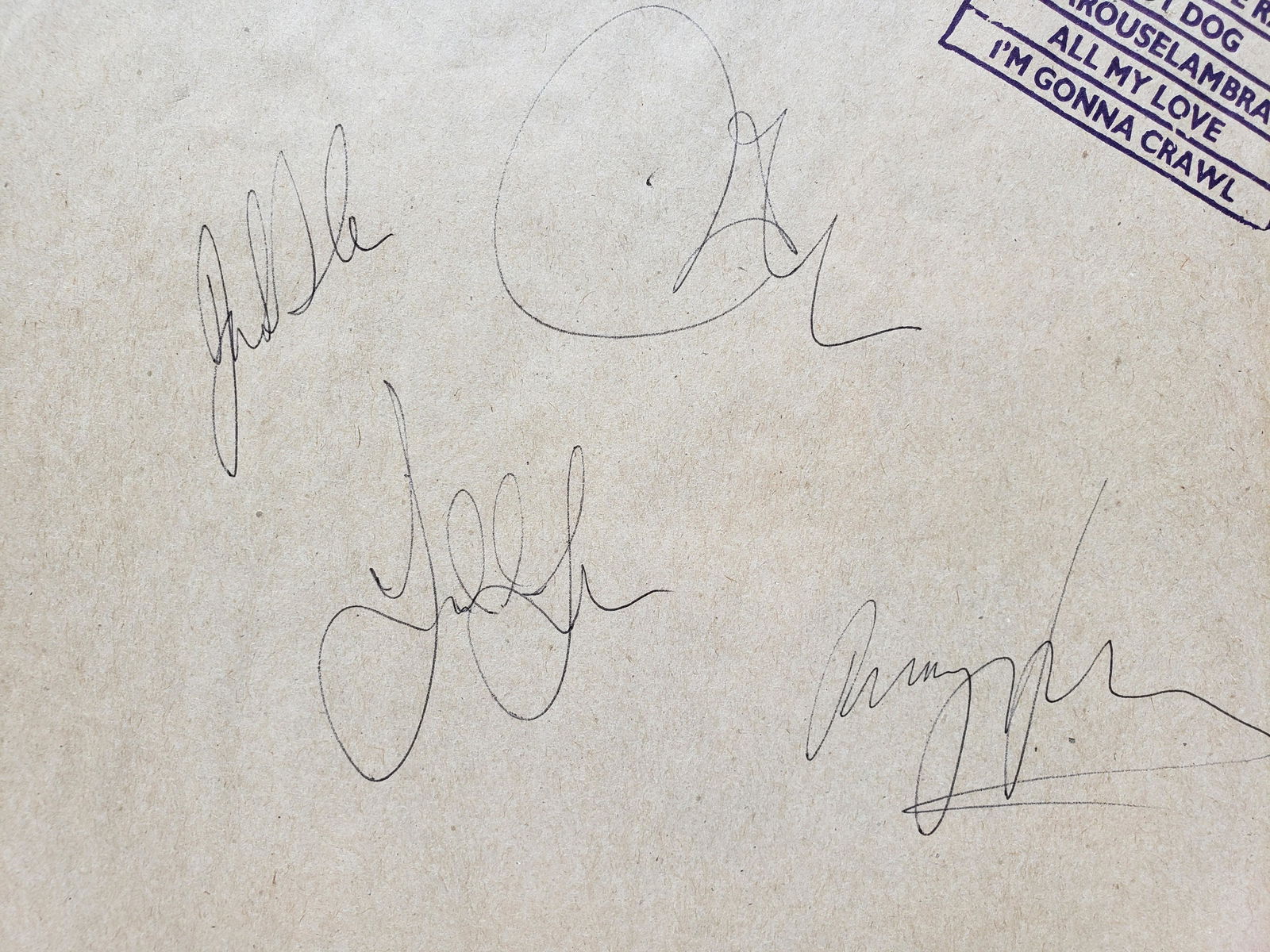 Signed Led Zeppelin In Through The Out Door Album (1 of 5)