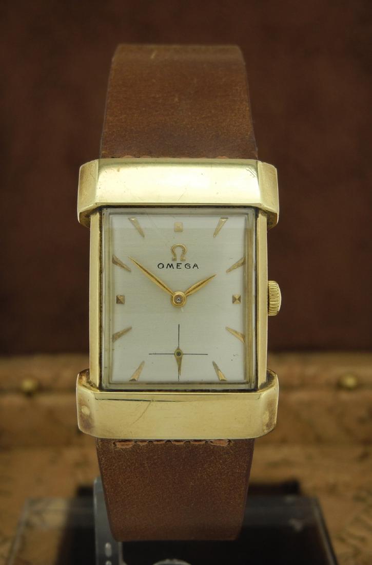 Omega Top Hat in 14K Yellow Gold with Leather Strap (1 of 5)
