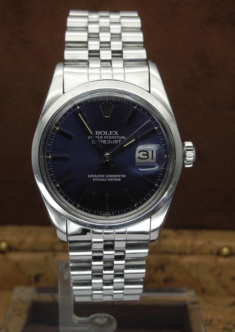 Rolex Datejust 16000 Smooth Bezel with Blue Dial (1 of 5)