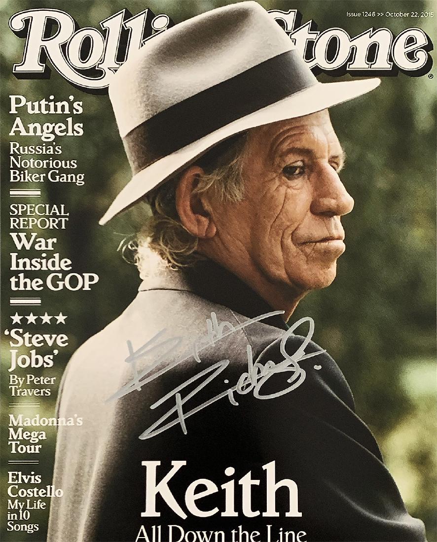 KEITH RICHARDS "Rolling Stones" Signed Rolling Stone (1 of 3)