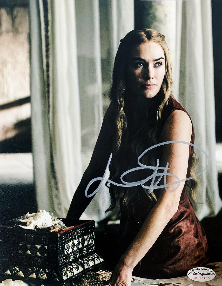 "GAME OF THRONES" Lena Headey Signed 11x14 Photo: This is a signed 11x14 photo of Lena Headey as 'Cersei Lannister' from the HBO hit series "Game of Thrones".