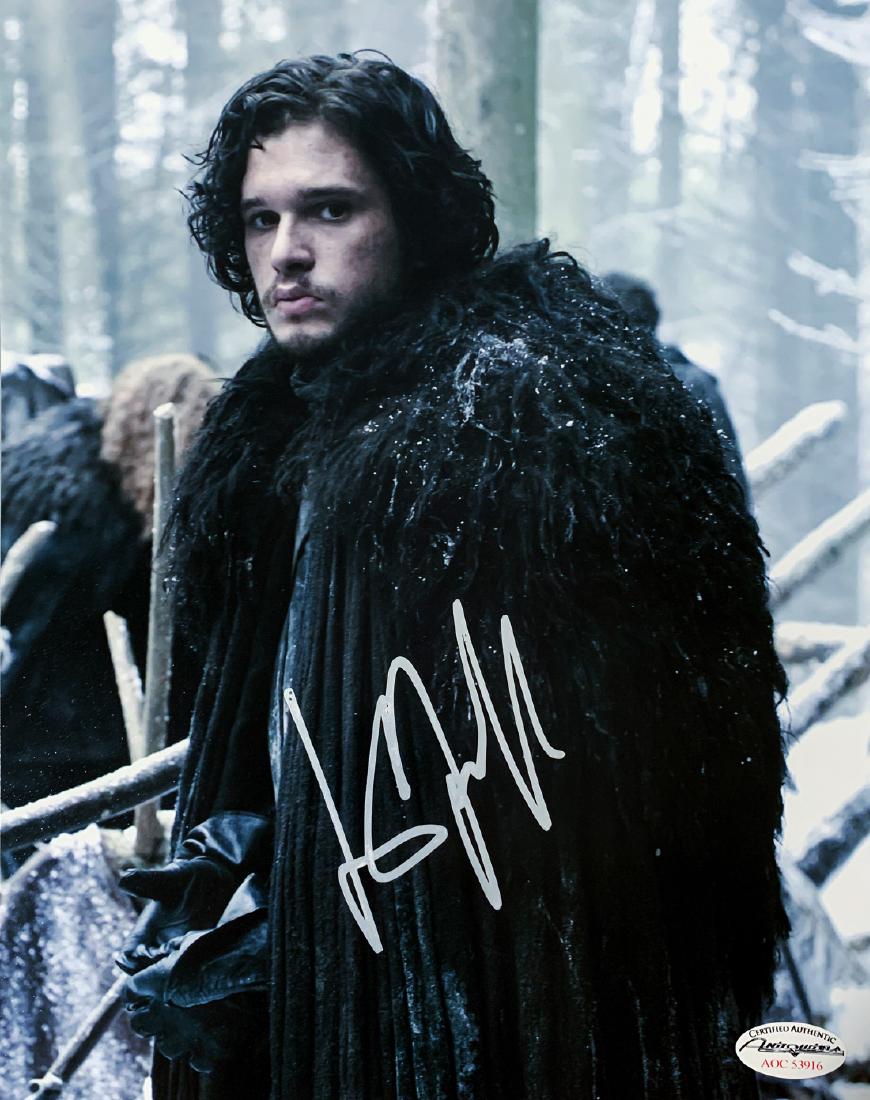 "GAME OF THRONES" Kit Harrington Signed 11x14 Photo: This is a signed 11x14 photo of Kit Harrington as 'Jon Snow' from the HBO hit series "Game of Thrones".