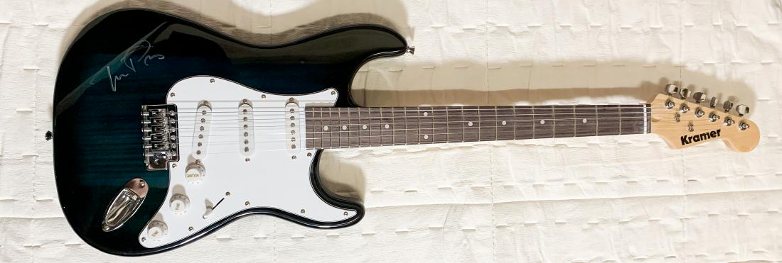 TOM PETTY (01950-2017) Signed Blue Sunburst Kramer (1 of 3)