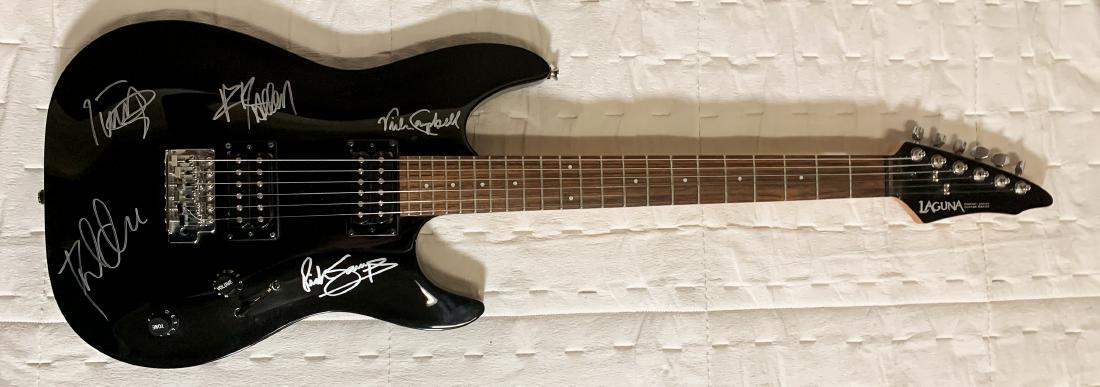 "DEF LEPPARD" Signed Black Laguna Guitar (1 of 7)