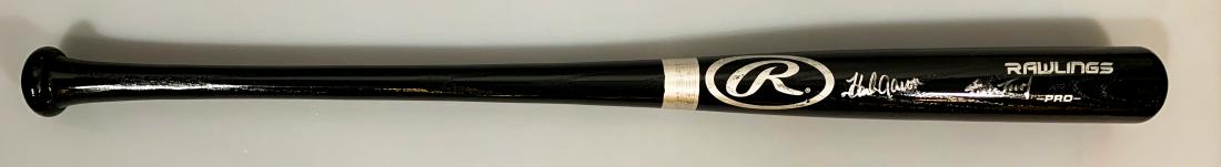 "BRAVES" 'Hammerin'' Hank Aaron Signed Baseball Bat (1 of 4)