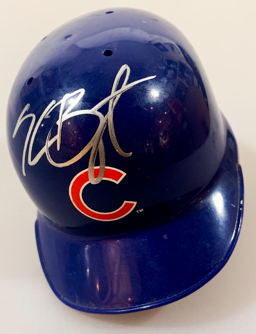 "CUBS" Kris Bryant Signed Riddell Mini-Helmet (1 of 5)