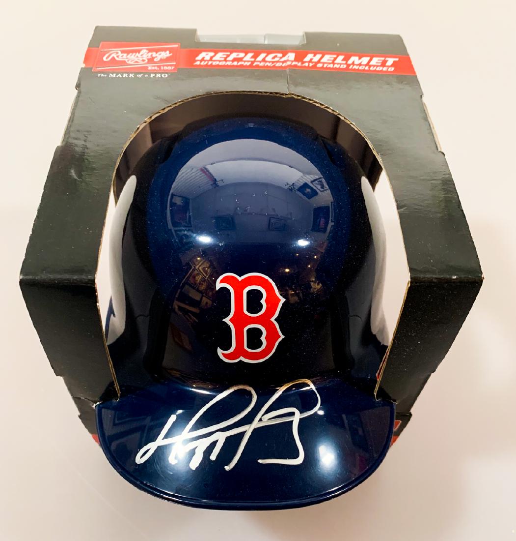"RED SOCKS" David Ortiz Signed Mini Helmet (1 of 8)