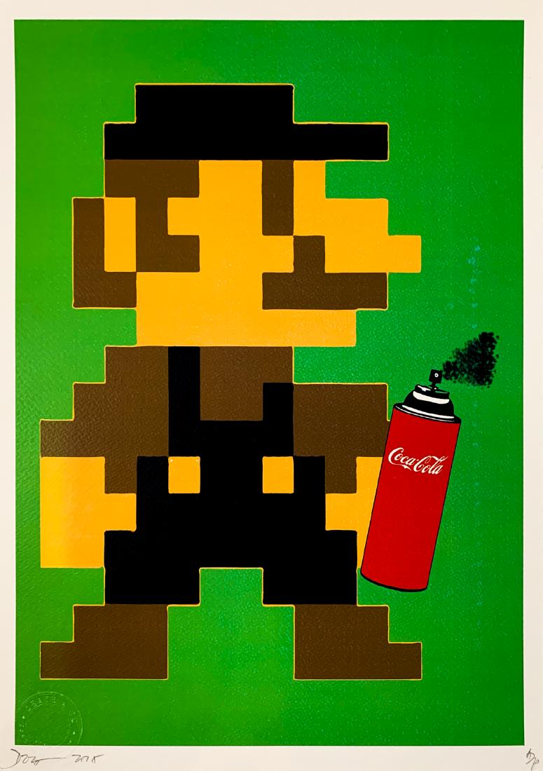 DEATH NYC 'Mario Coca-Cola Spray' (green) Signed (1 of 4)