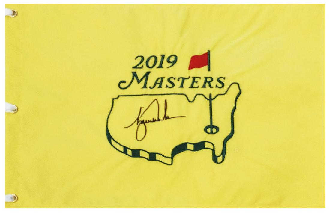 TIGER WOODS Signed 2019 "Masters" Pin Flag w/PROOF (1 of 3)
