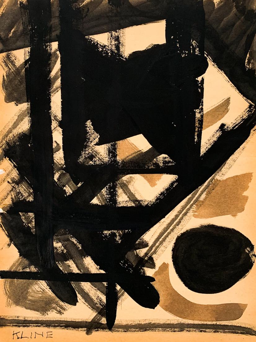 FRANZ KLINE Original Mixed-Media/Paper Hand-Signed (1 of 5)