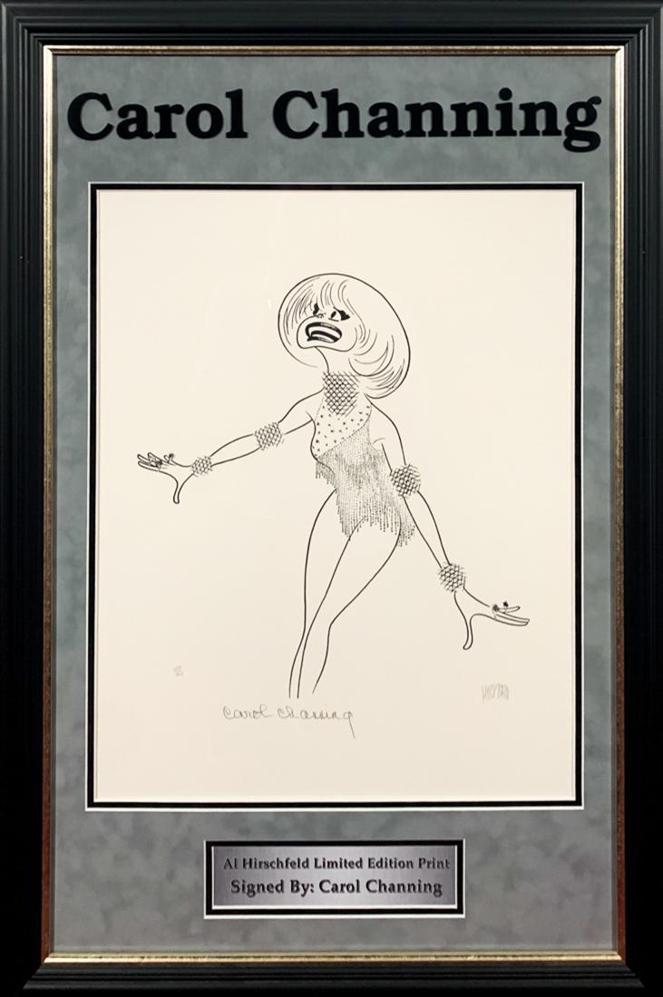 AL HIRSCHFELD 'Carol Channing' LE, framed (1 of 7)
