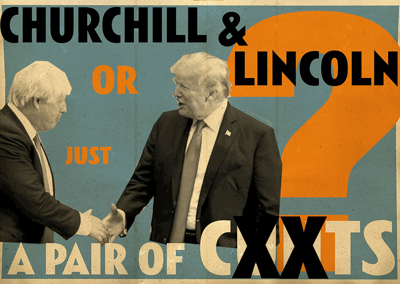 BILLY CHILDISH 'Statesmen or C*nts' Stained Print (1 of 1)