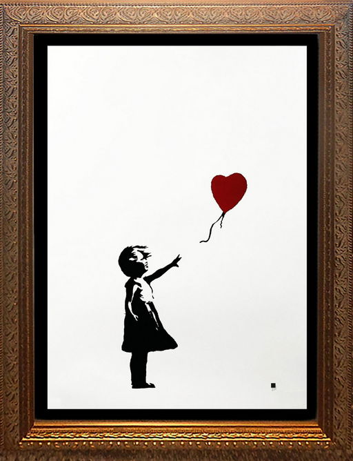 Banksy After Girl With Balloon Screen Print Framed Aug 24 2019 Signari Gallery In Nv