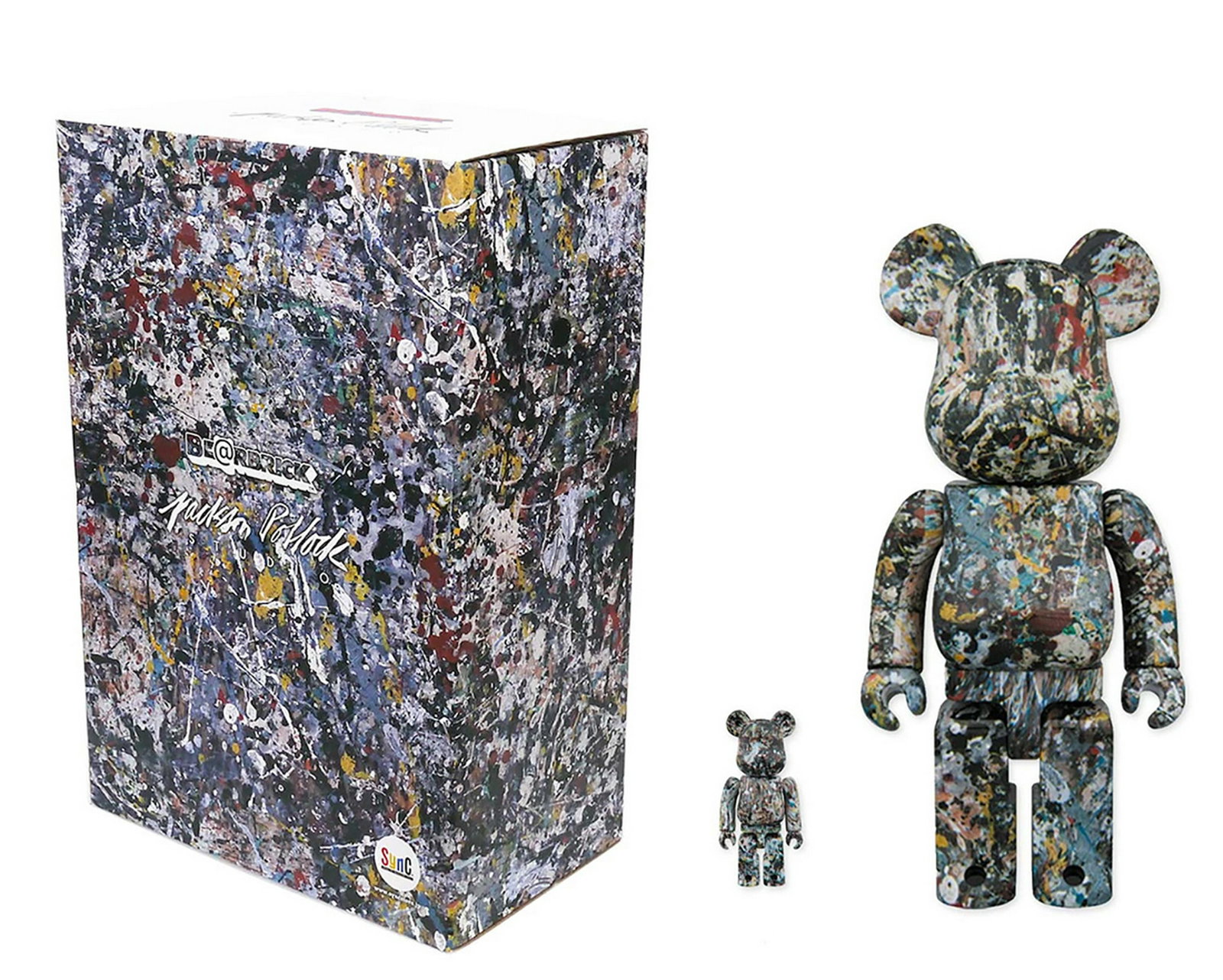 JACKSON POLLOCK x Be@rbrick 100%/400% Art Figures NIB (1 of 2)