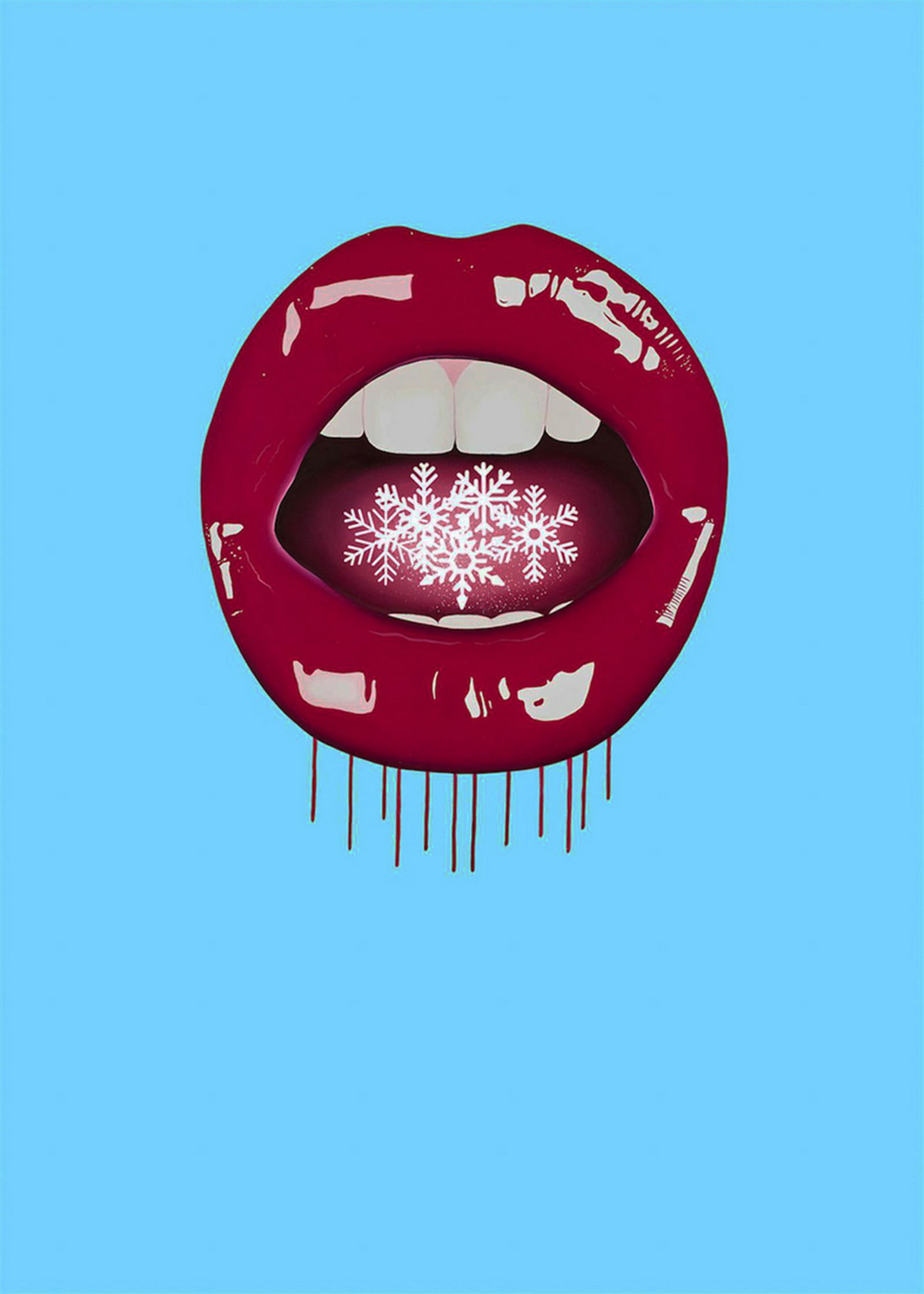 SARA POPE 'Wrapping Paper' (blue) Lithograph Print (1 of 2)