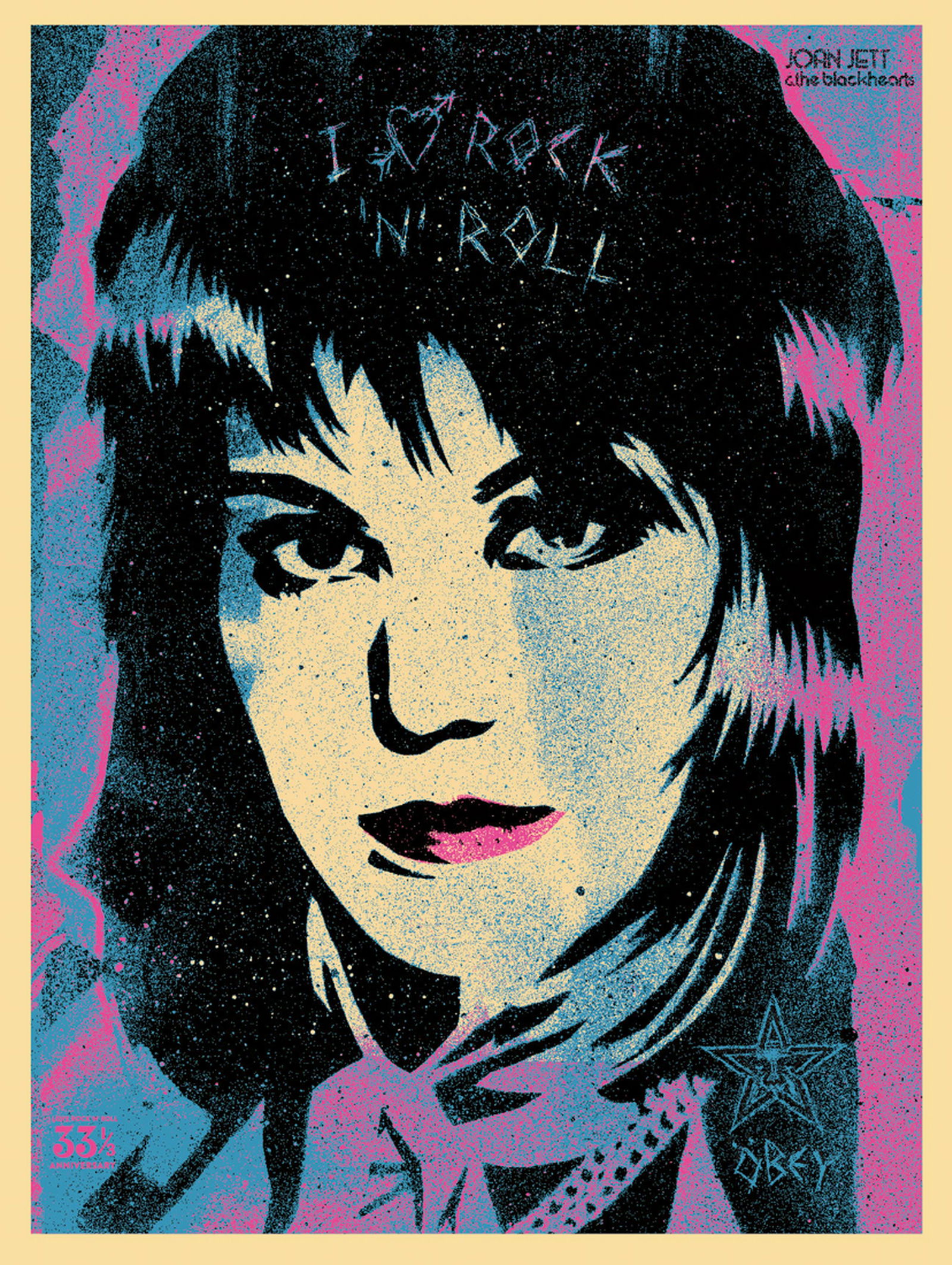 SHEPARD FAIREY 'I Love Rock N' Roll 33 1/3' (Joan Jett) (1 of 3)