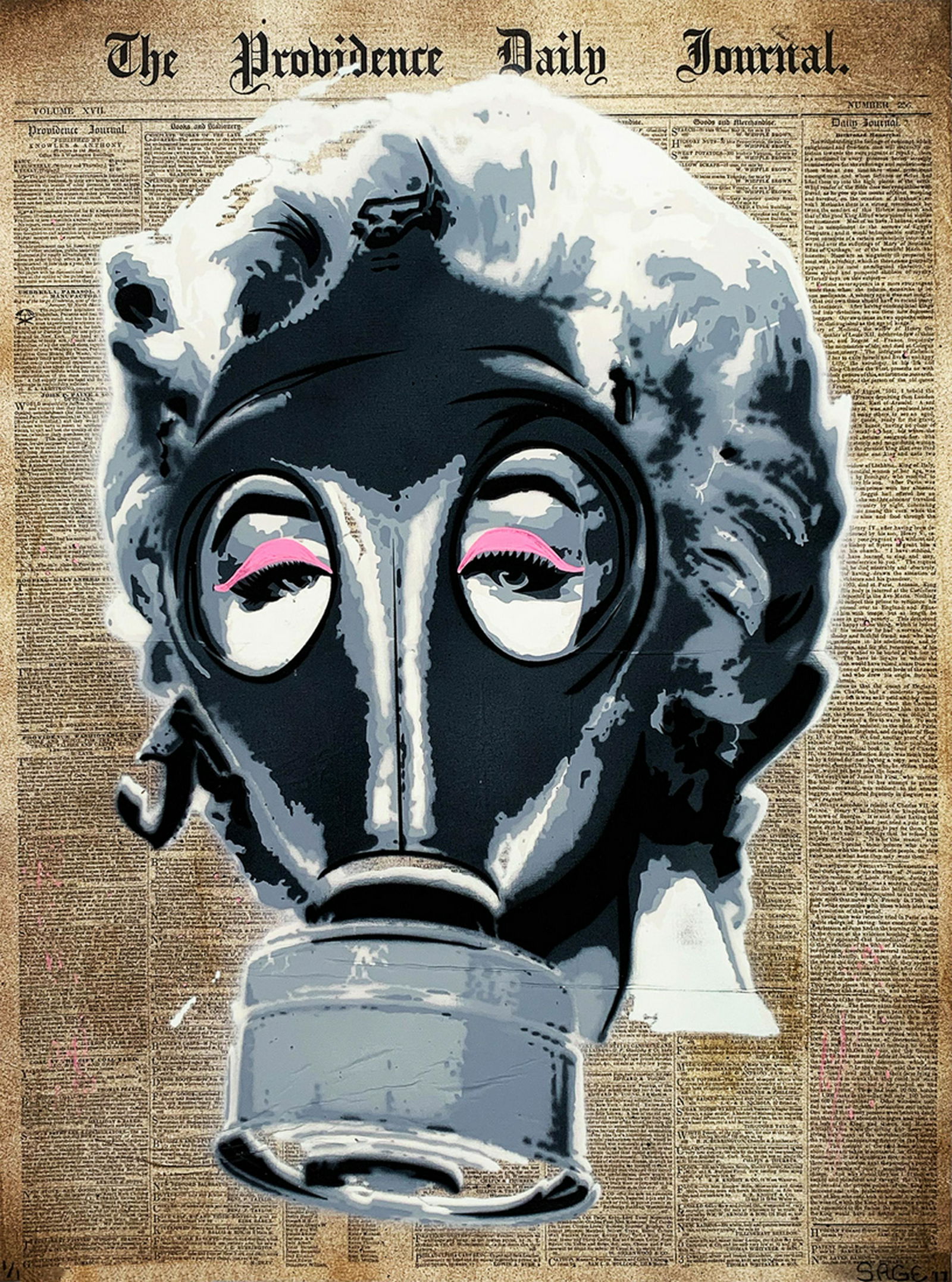 SAGE 'Marilyn' (pink) Unique 1/1 Hand-Painted Print (1 of 6)