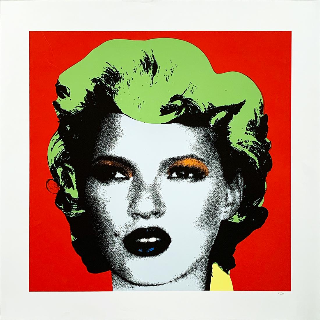 BANKSY (after) 'Kate' (red/lime green) Screen Print (1 of 6)