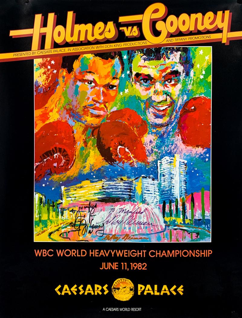 LEROY NEIMAN Holmes/Cooney Signed Fight poster (1 of 5)