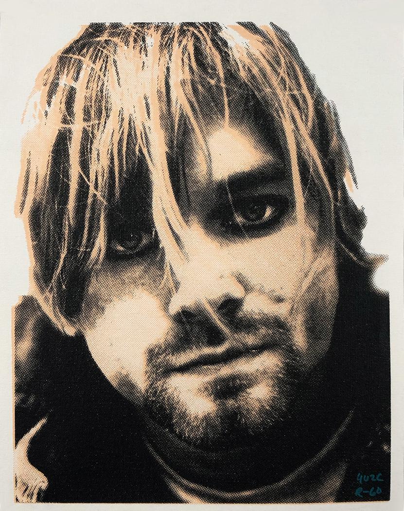 RINGO (Warhol) 'Kurt Cobain' Screen Print Canvas (1 of 7)