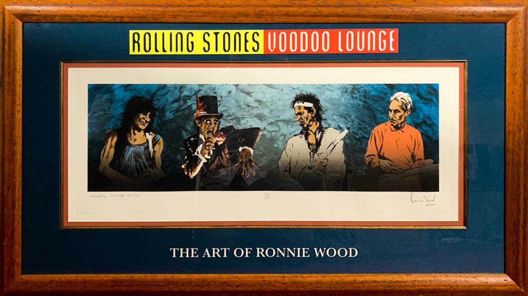 Ron Wood Signed Numbered Print [rolling] Stones In Sepia