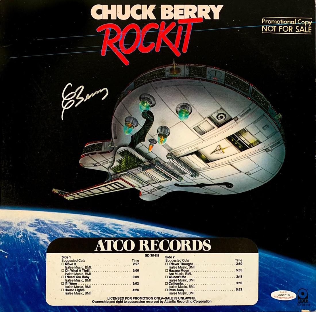 Chuck Berry Signed "Rock It" Album: Rock 'N Roll pioneer and icon Chuck Berry (1926-2017) signed early "Rock It" (1979) album! Also includes additional forensic certification.