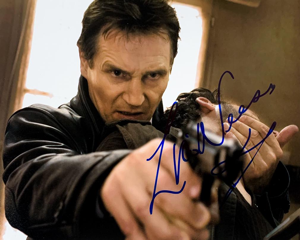 "TAKEN" Liam Neeson Signed 8x10 Photo w/Gun (1 of 2)