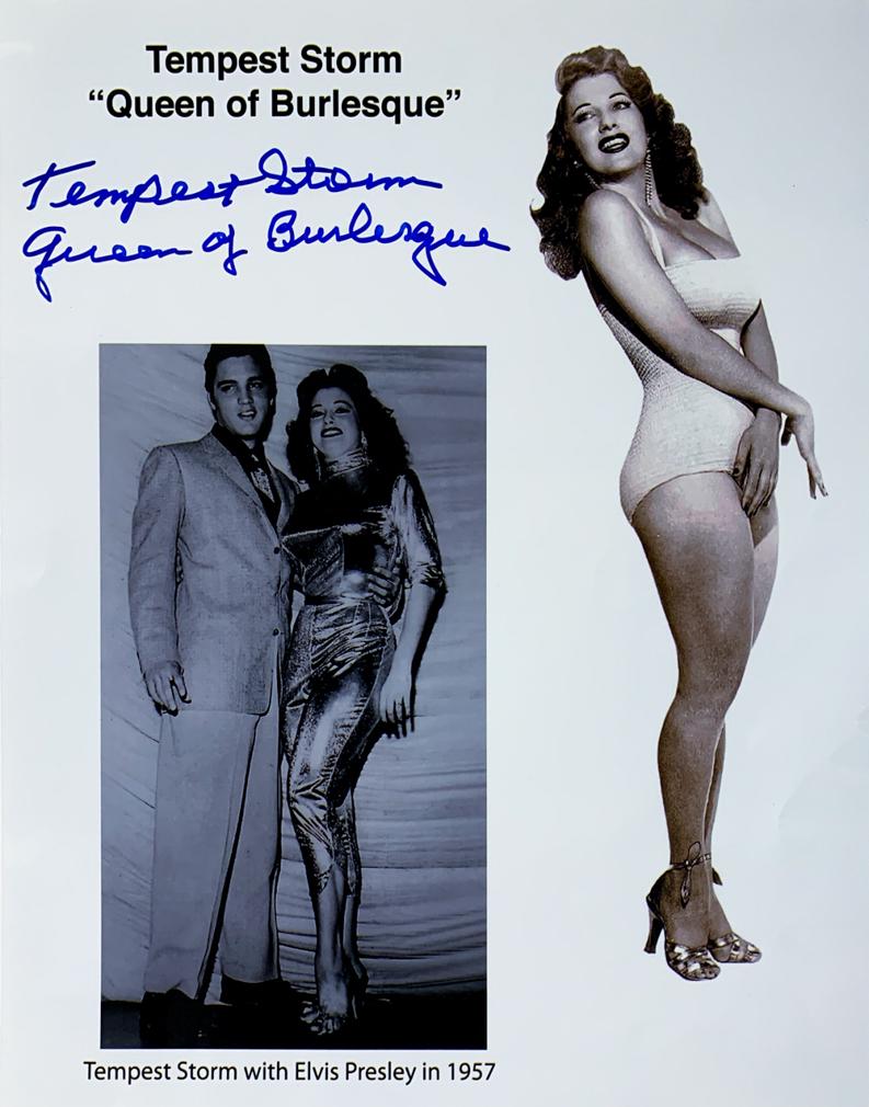 TEMPEST STORM "Queen of Burlesque" Signed 8x10 (1 of 2)