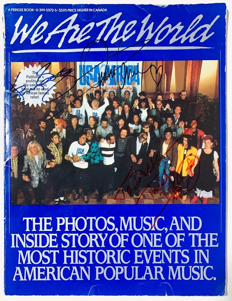 "WE ARE THE WORLD"  Catalog Signed by 3 (1 of 4)