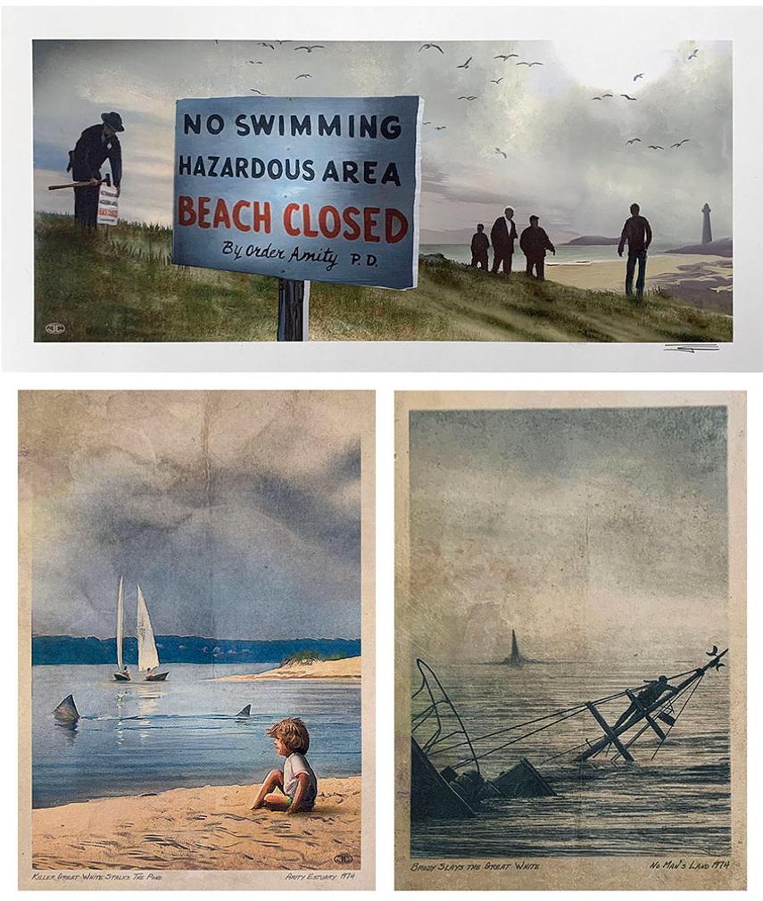 JC RICHARDS 'Jaws' Hand-Finished 3-Print Set (1 of 18)