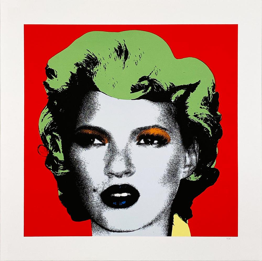 BANKSY (after) 'Kate' (red/lime green) Screen Print (1 of 6)