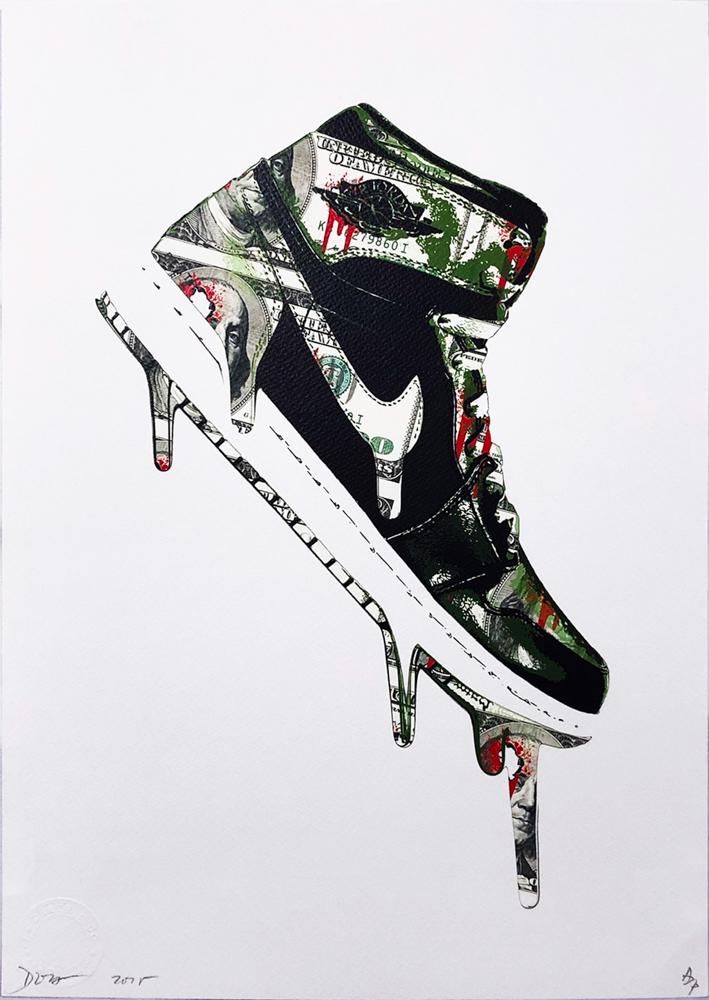 DEATH NYC 'Air Jordan Cash Drip' (white) Lithograph (1 of 7)