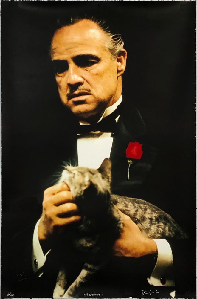STEVE SCHAPIRO 'The Whisper' (Godfather) Screen Print: 'The Whisper' by Steve Schapiro, 1999 Collaboration with S2 Art Group, feat. Marlon Brando from "The Godfather". 21.5 x 34.5 Inches Screen print on thick, hand-pulled, deckled edge 360gsm fine art pap