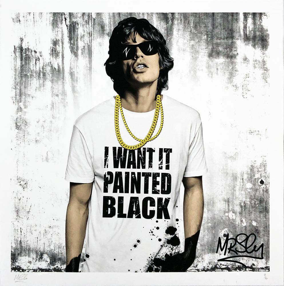 MR. SLY 'Paint it Black' (Jagger) Giclee Print (1 of 8)