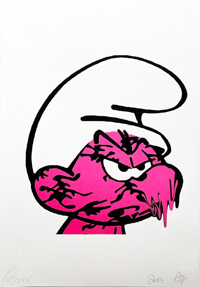 RAW 'Melting Smurf' (pink) Lithograph Print (1 of 7)