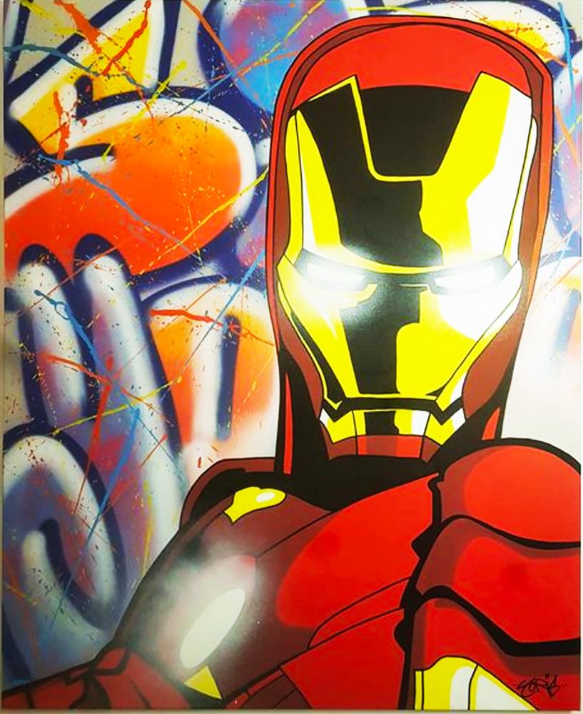 YORIS 'Iron Man' Original Mixed-Media on Canvas (1 of 9)