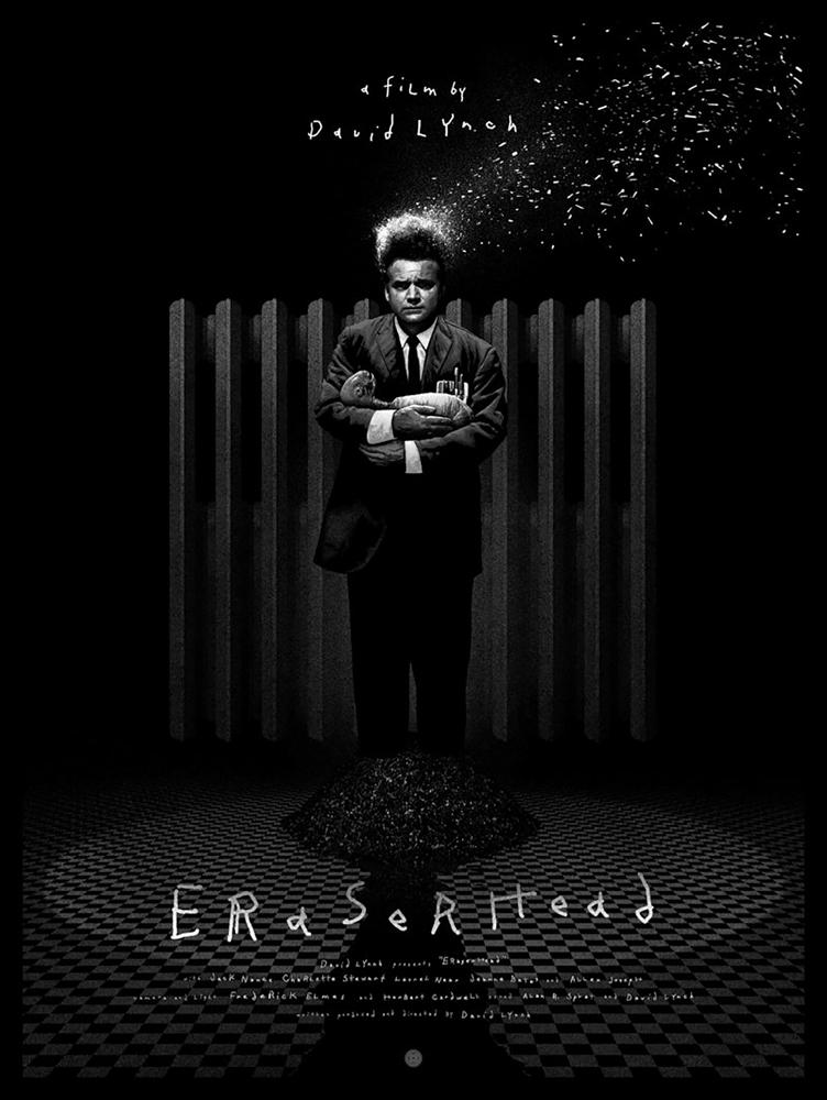 MARKO MANEV 'Eraserhead' Screen Print: 'Eraserhead' by Marko Manev, 2017 Fine art print released at the Spoke Art sponsored show "In Dreams," a tribute to director David Lynch. 18 x 24 Inches 4-color screen print on white, 330gsm fine art