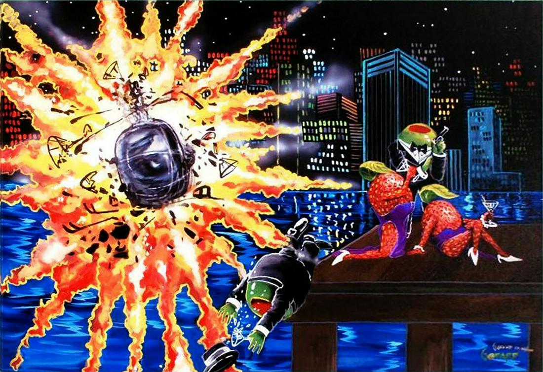 MICHAEL GODARD 'Shaken Not Stirred' Giclee on Canvas (1 of 9)