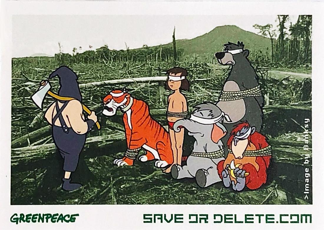 BANKSY 'Save or Delete' Greenpeace Campaign decal (1 of 1)