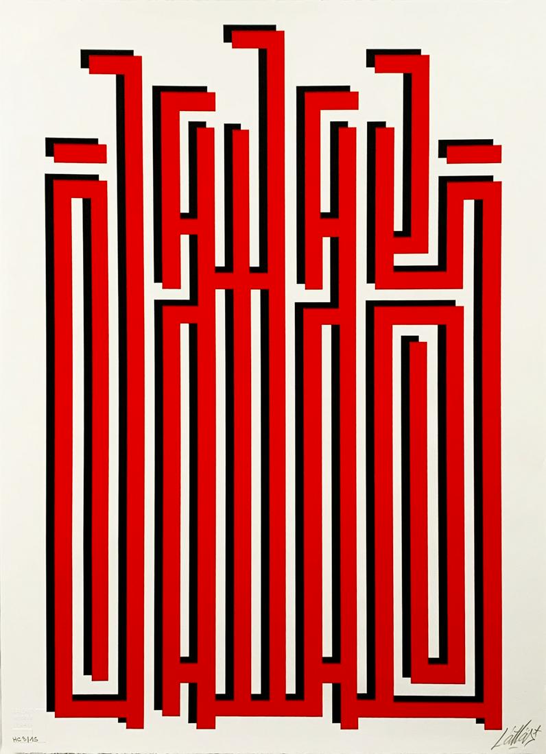 L'ATLAS 'Off The Wall' (red) Silkscreen Print (1 of 7)