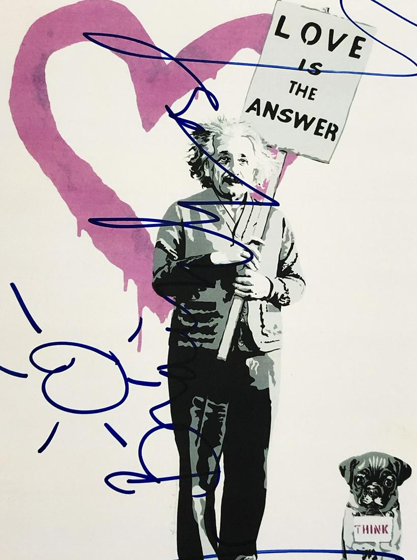 MR. BRAINWASH 'Love = MC2' (Einstein) Signed Photo (1 of 2)