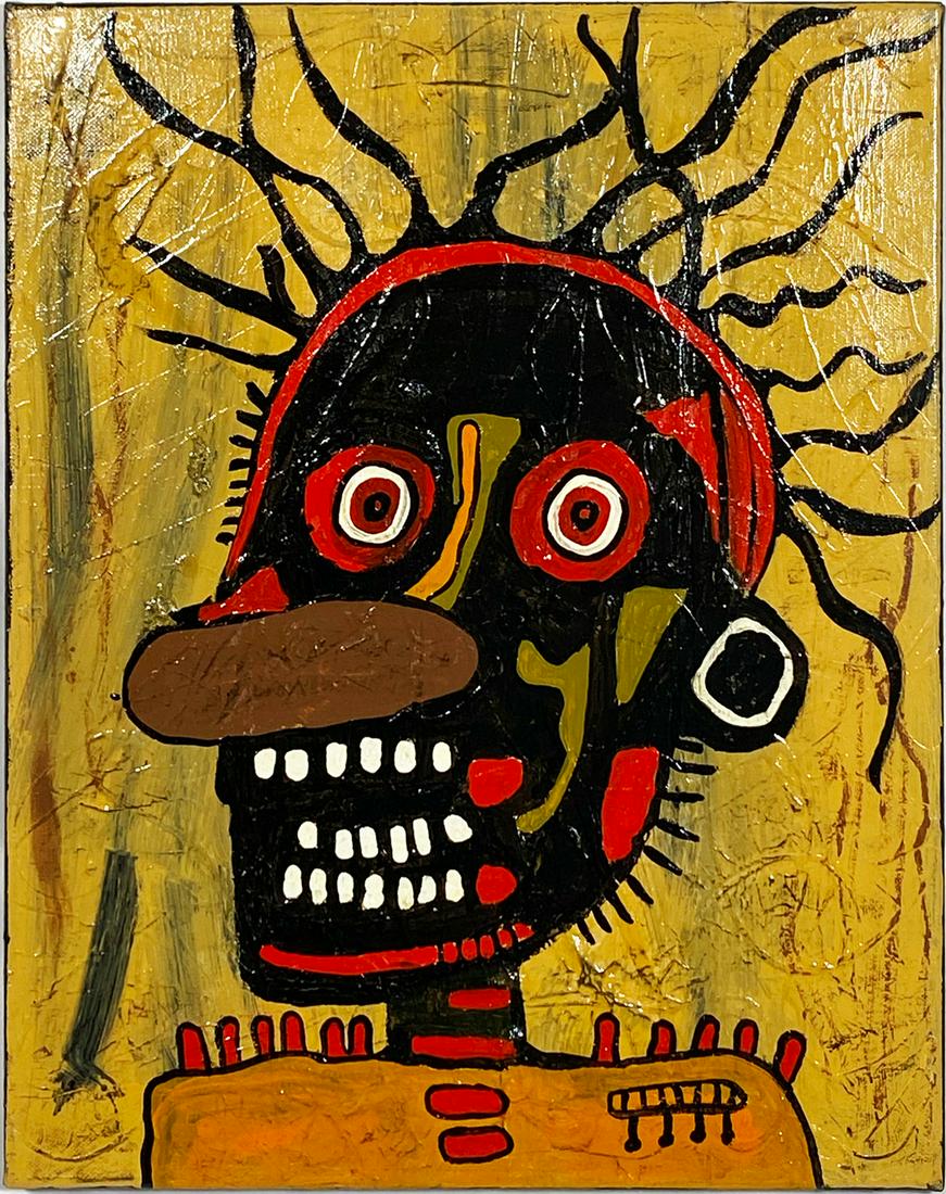 OGP 'Head' Original Mixed Media on Canvas (1 of 8)