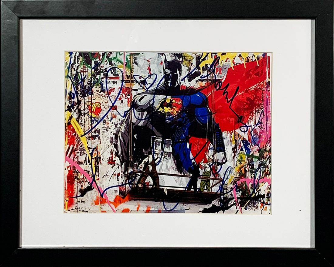 MR. BRAINWASH 'Batman vs. Superman' Signed Photo Framed (1 of 6)