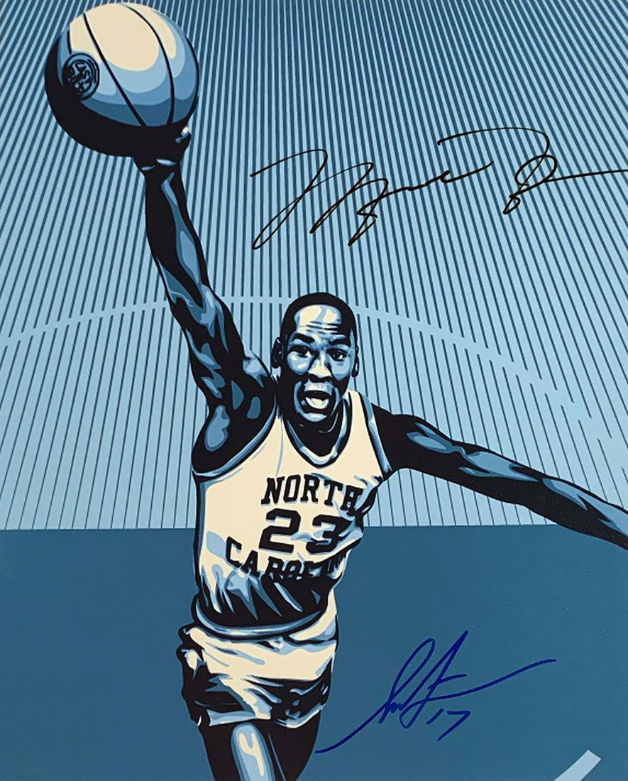 SHEPARD FAIREY 'Jordan UNC' 11x14 Photo: **HELP STOP THE SPREAD OF COVID-19** 25% of Auction Proceeds will go to