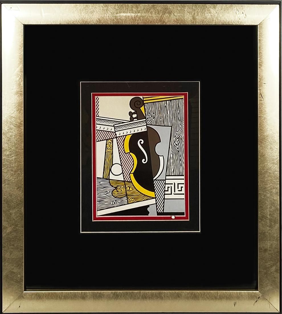 ROY LICHTENSTEIN 'The Violin' Lithograph Print Framed (1 of 6)