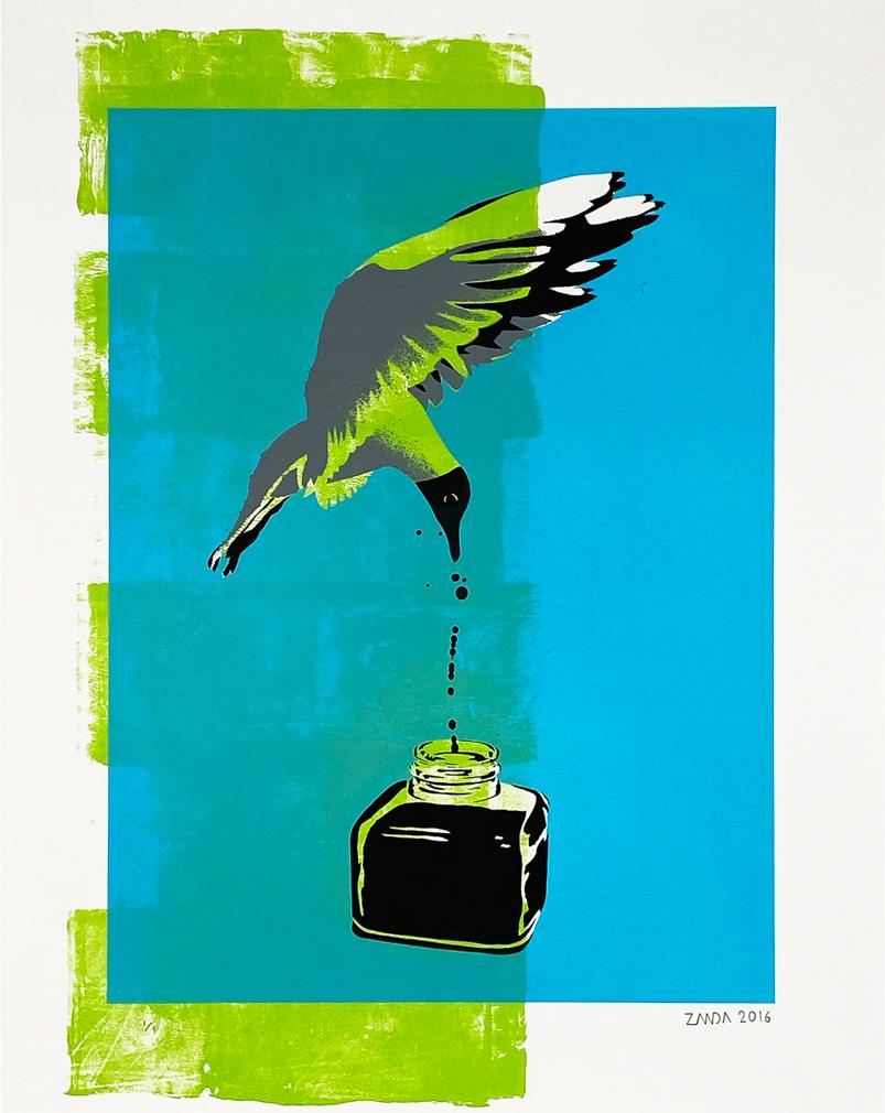 ALEX ZANDA 'Black Gold' (4-color) Screen Print (1 of 8)